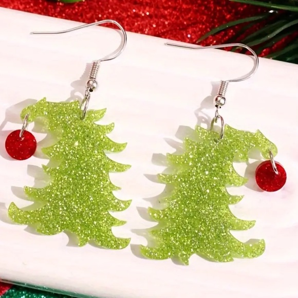 The Grinch Who Stole Christmas Tree Earrings - NEW - Picture 4 of 7
